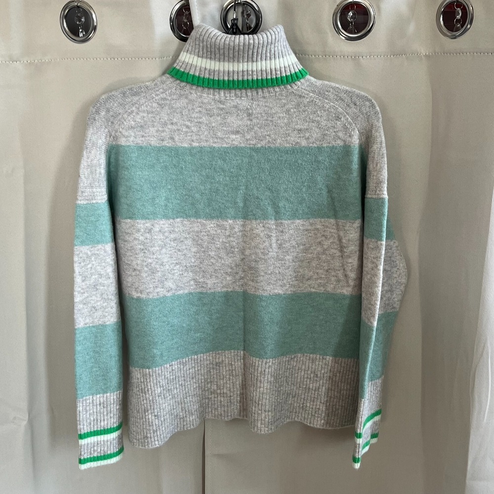 J Crew Sweater Merino Wool Alpaca Blend Oversized XXS Striped Preppy Y2K 16935 - Picture 6 of 10